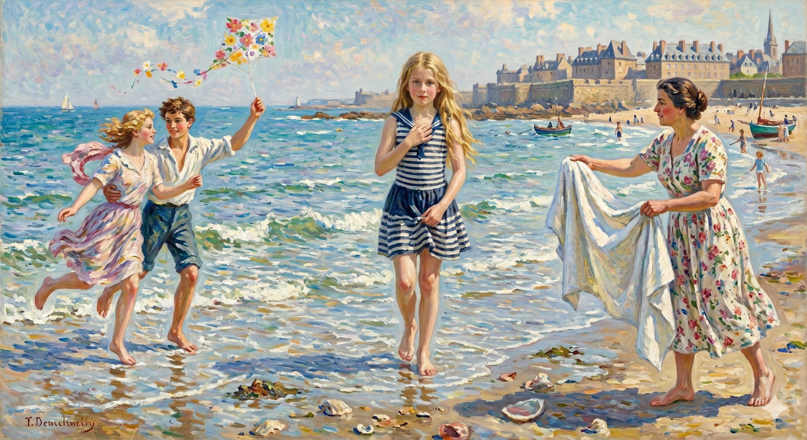 La P'tite Vénus sortant de l'eau à Saint-Malo