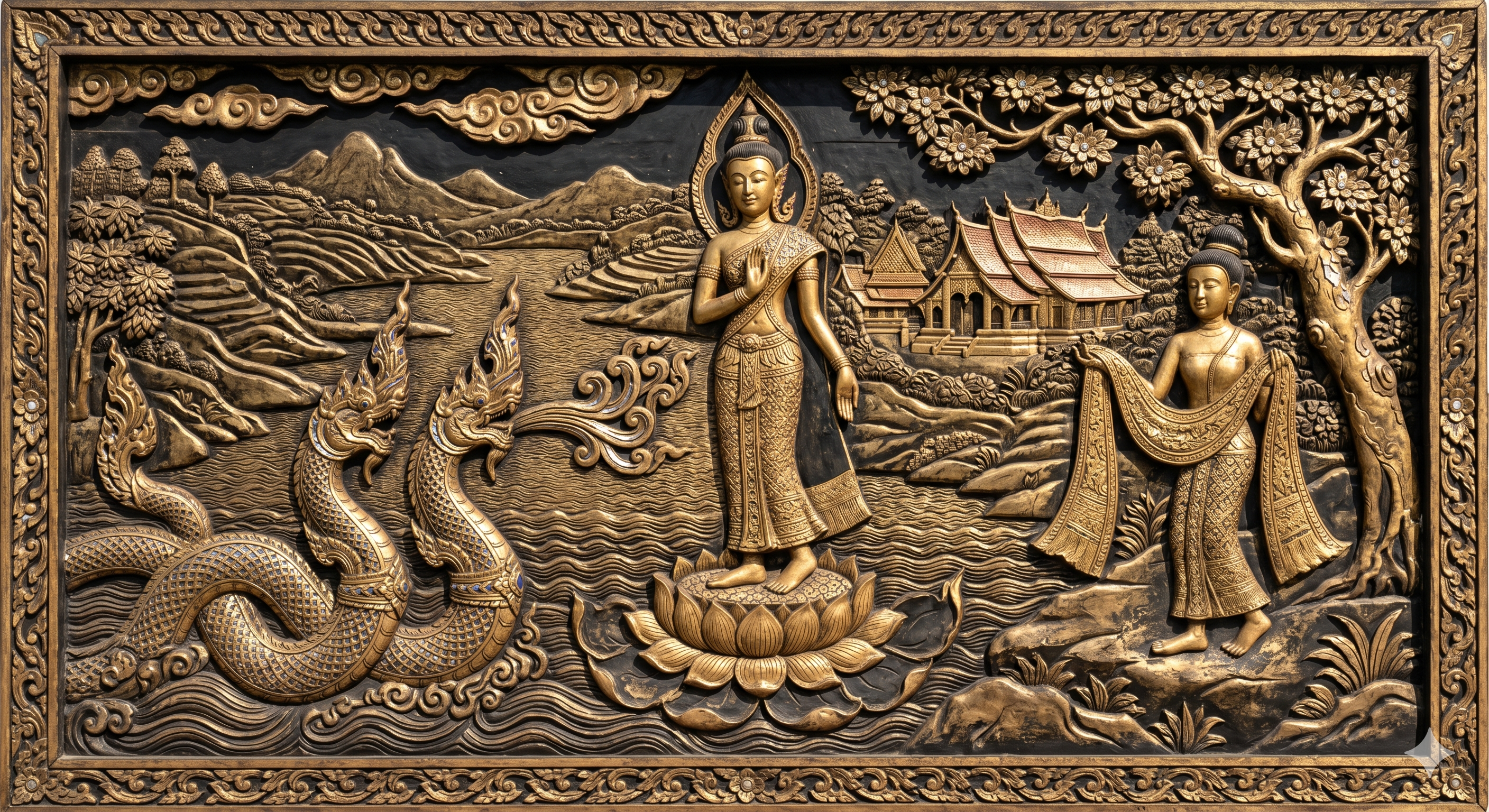 Nang Khosop émerge des eaux du Mékong